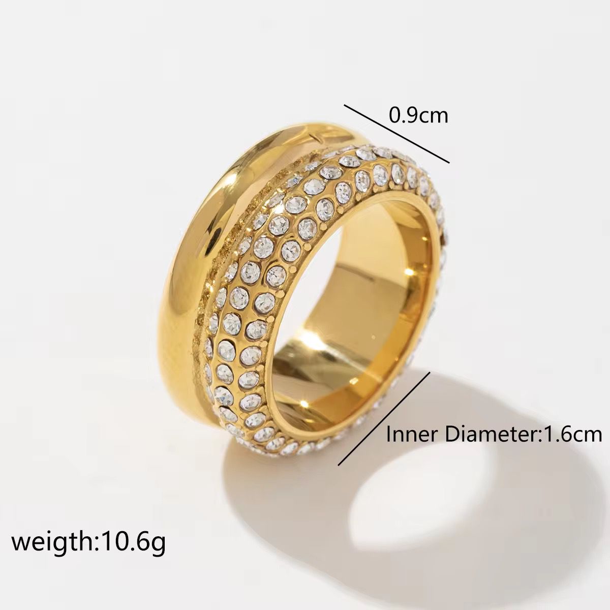 18K Gold Plated Spinner Ring