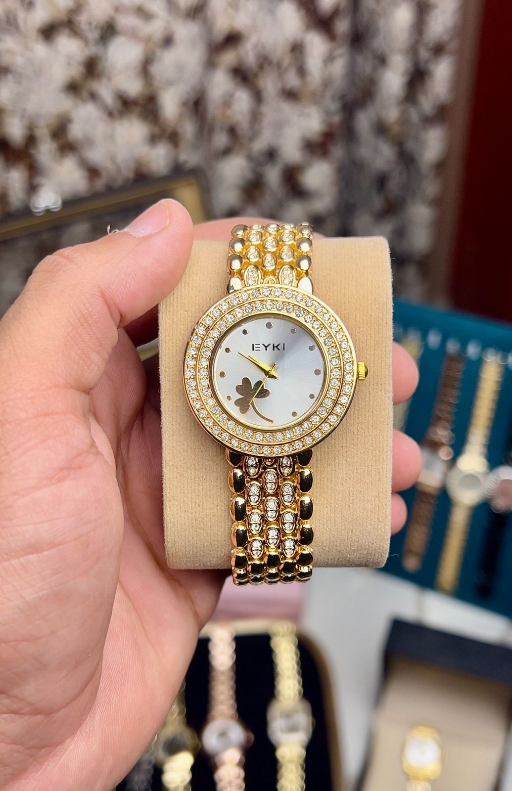 EYKI Diamond Bezel Stainless Steel Watch