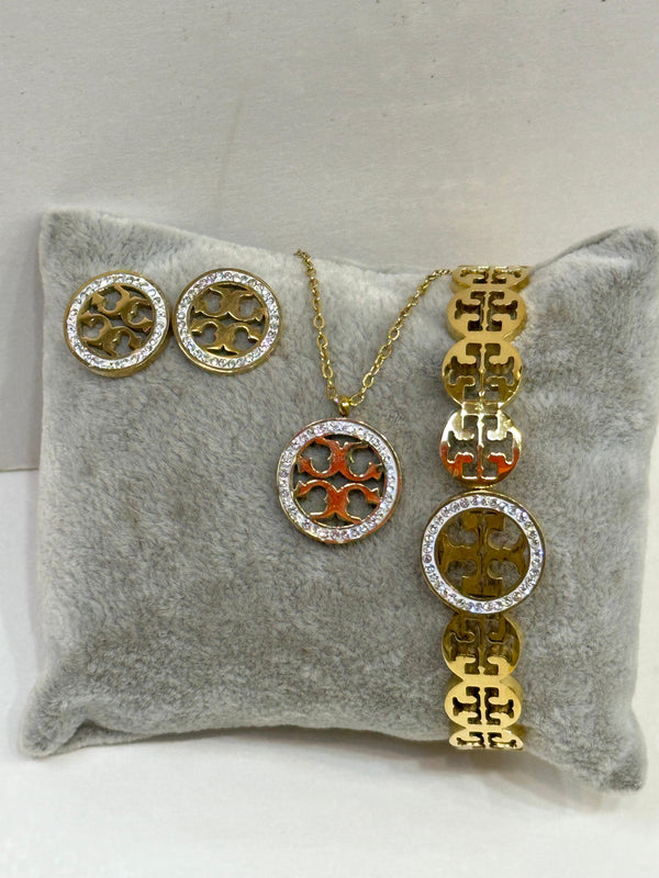 Stainless Steel Diamantés Set