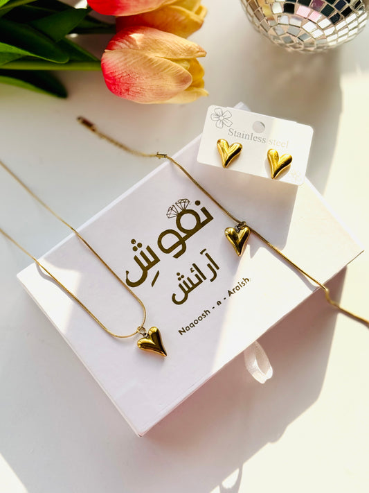 Golden Heart 3 Piece Set