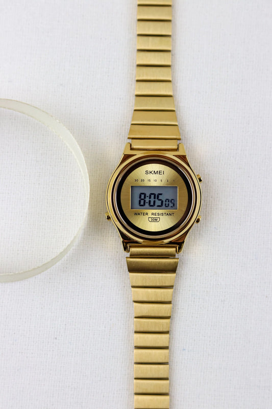 Skmei Classic Golden Digital Charm