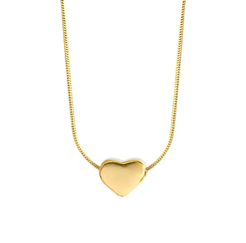 Valentine Golden Heart Necklace