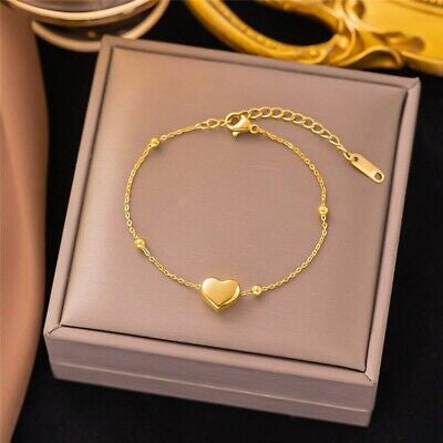 Dainty Gold Heart Bracelet