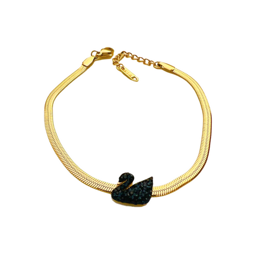 Black Swan Chain Bracelet