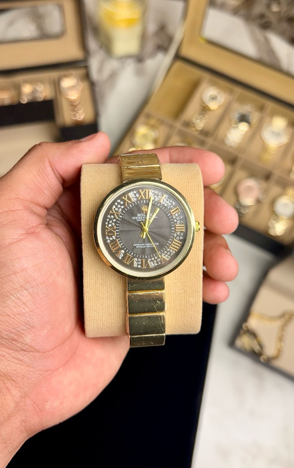 Rolex Roman Timepiece Stainless Steel Watch