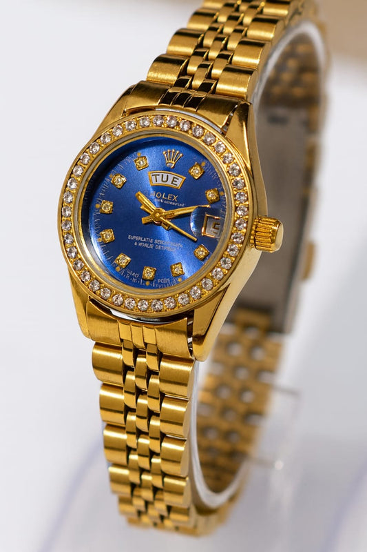 Ro-lex Blue Sparkle Day-Date