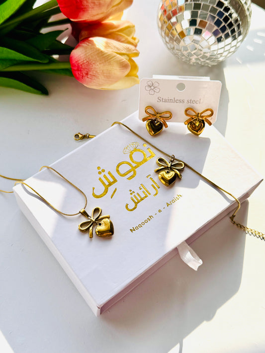 Bowknot Heart 3 Piece Set