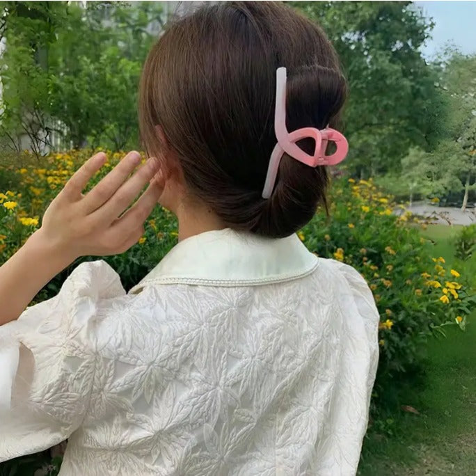 8pcs Set Ombre Pink Fashionable Jaw Clips