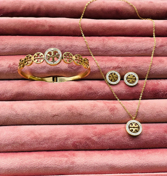 Stainless Steel Diamantés Set