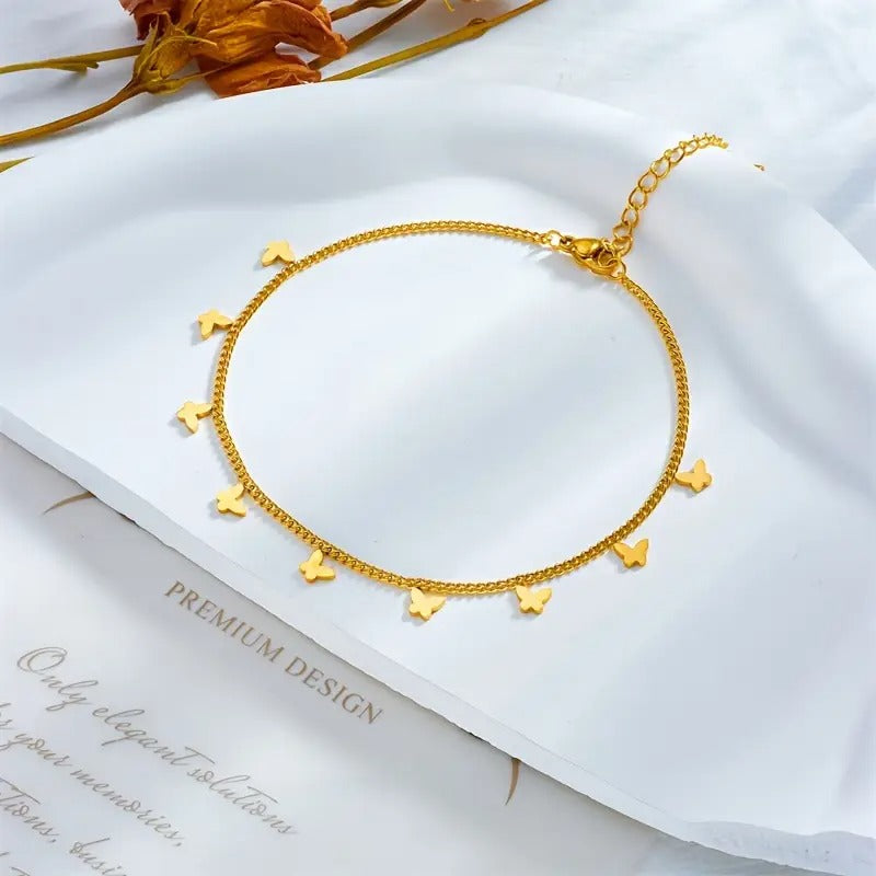 Golden Flutter Anklet
