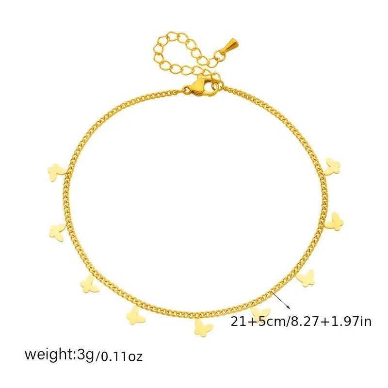 Golden Flutter Anklet