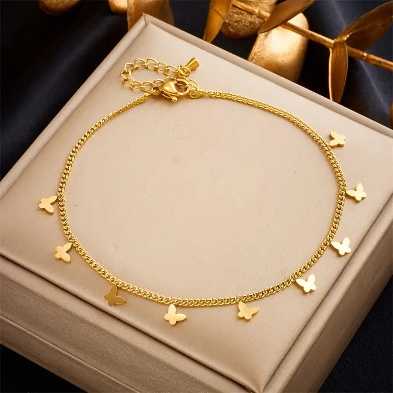 Golden Flutter Anklet